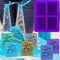 Ocean Wave Soap Molds, Sea Wave Silicone Soap Molds for Rectangle Nautical Wave Swirls Pattern Soap DIY Homemade Craft Soap Candle Making